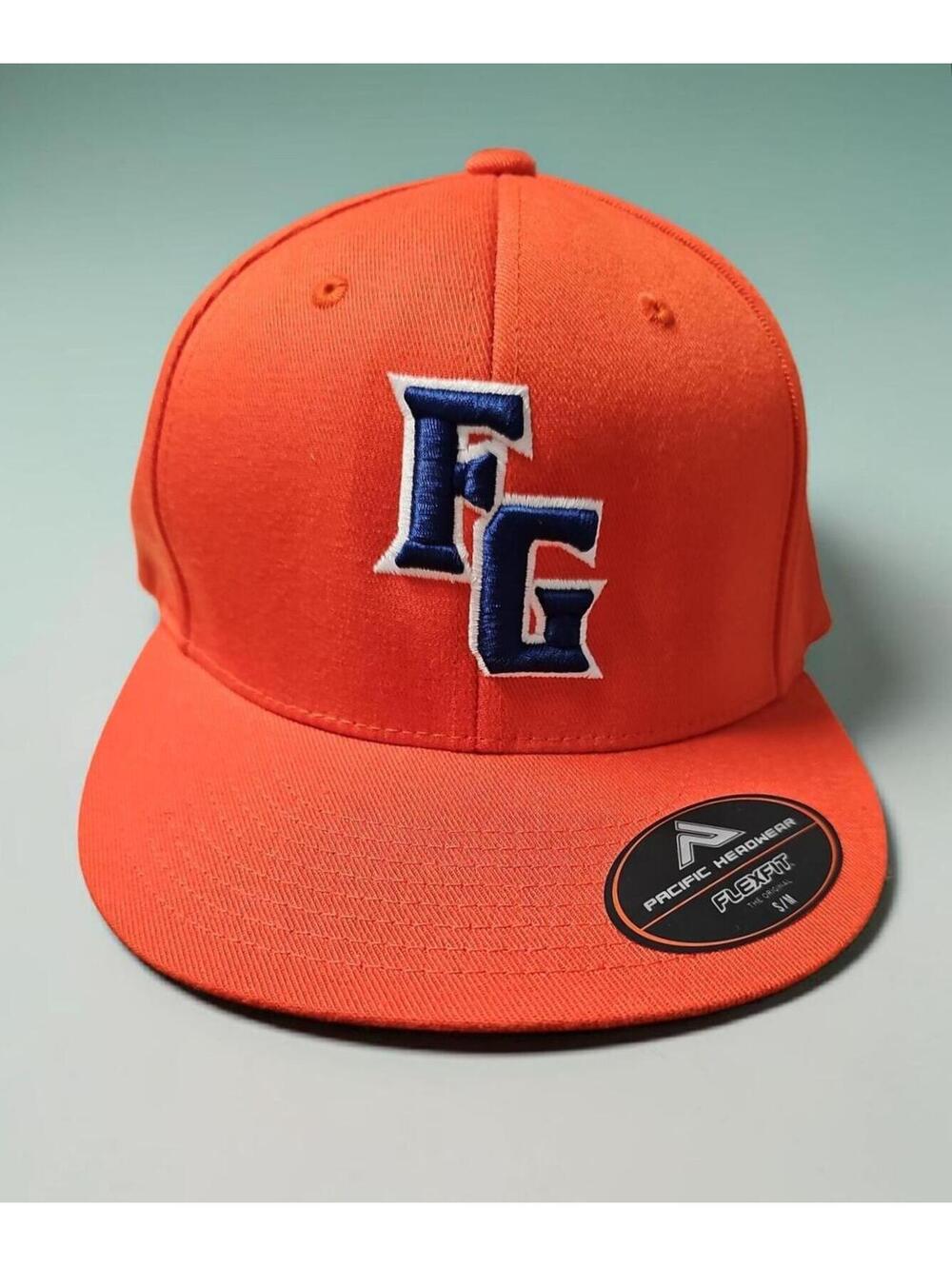Pacific Headwear Elite Series ES811 Flexfit Hat S/M Orange FG Embroidered Cap
